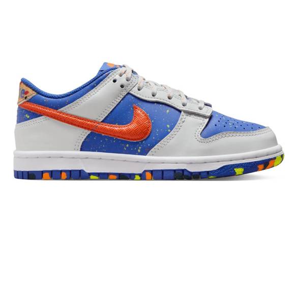 NEW NIKE kids dunk low splatter sneakers in photon dust/total orange-astronomy b - Picture 1 of 8
